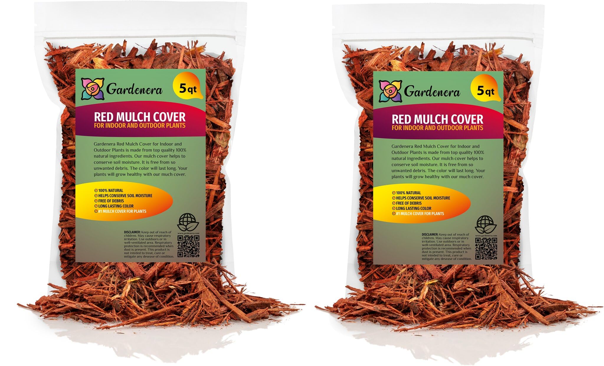 indoor plants mulch Gardenera Red Mulch - Improve Soil Fertility and Insulate Plant Roots