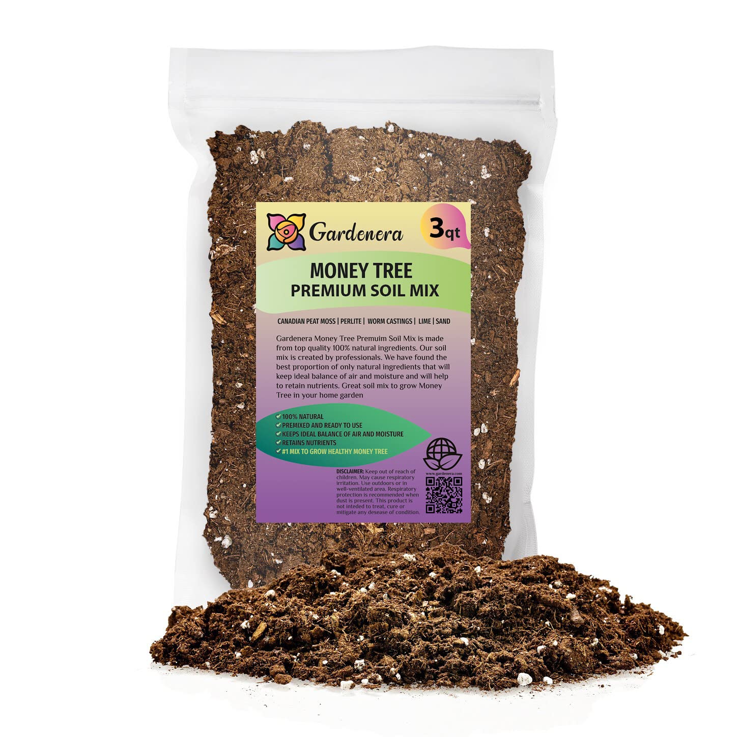peat moss soil for money tree GARDENERA Money Tree Potting Soil - 10 QUART