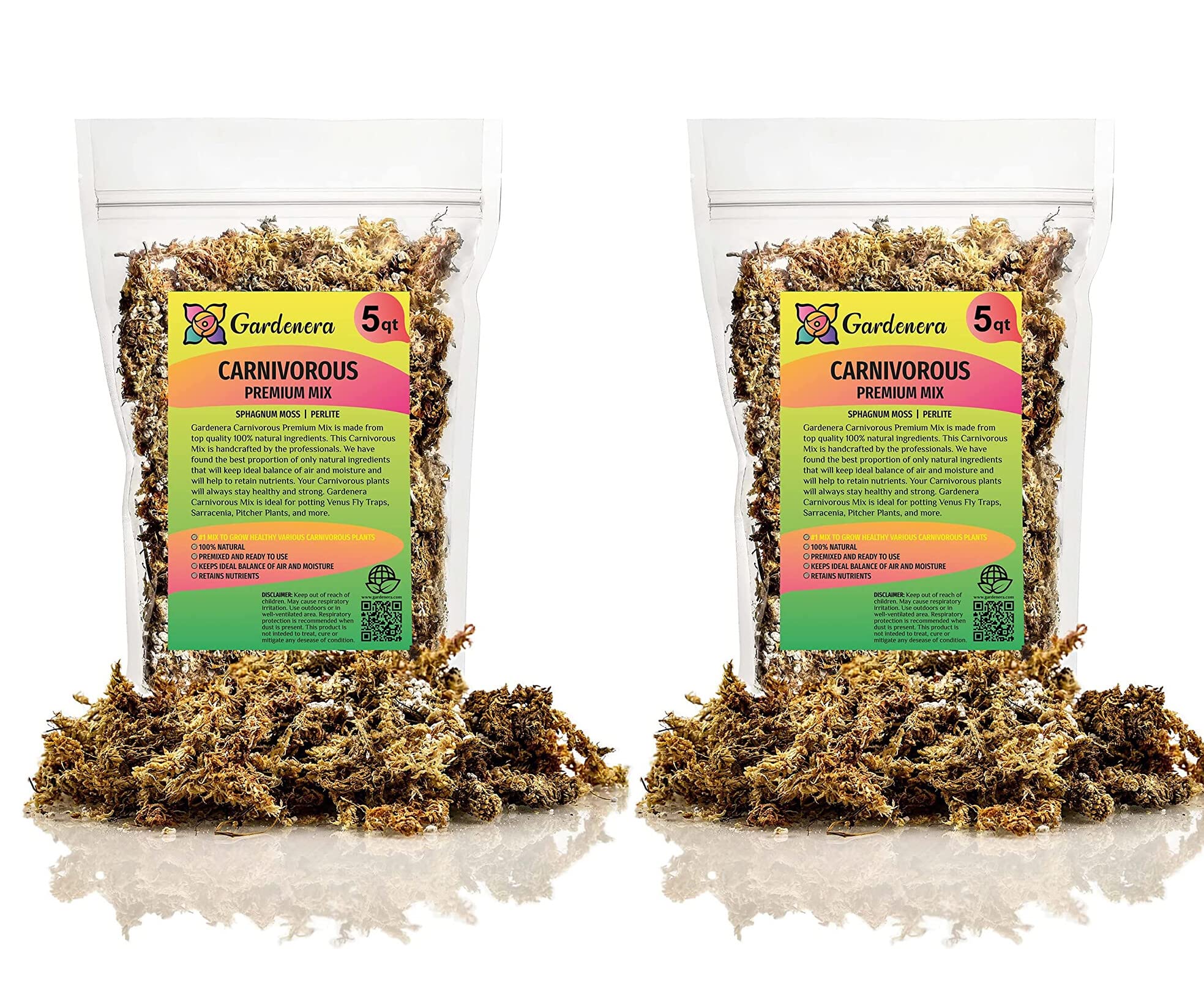 sphagnum moss potting mix Gardenera Sphagnum Moss Potting Mix for Carnivorous Plants, Moss and Perlite Blend for Potting Venus Fly Traps, Sarracenia, Pitcher Plants