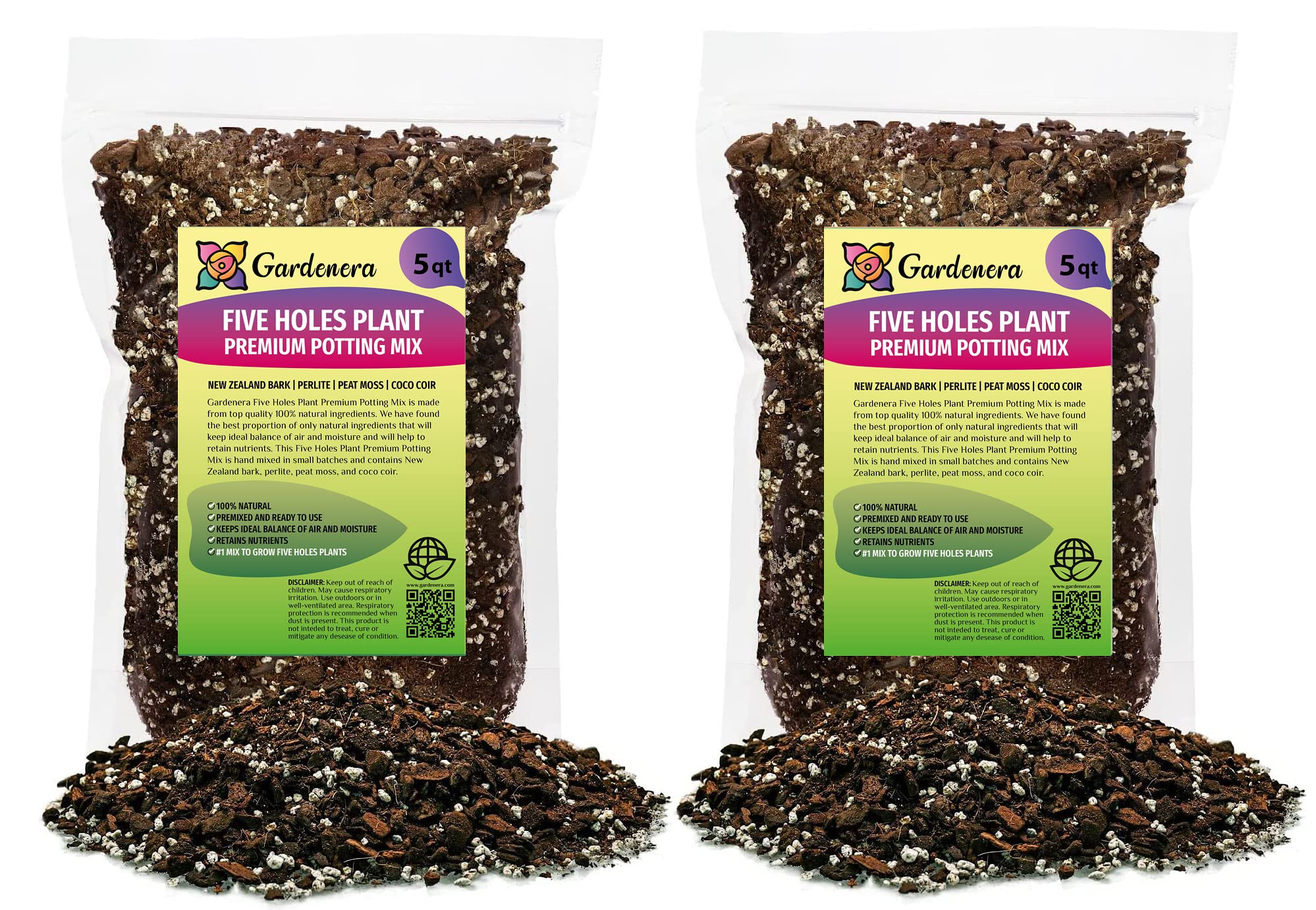 5 1 1 mix monstera delicious GARDENERA Premium Five Holes Monstera Potting Mix - Hand-crafted for Optimal Nutrient Absorption