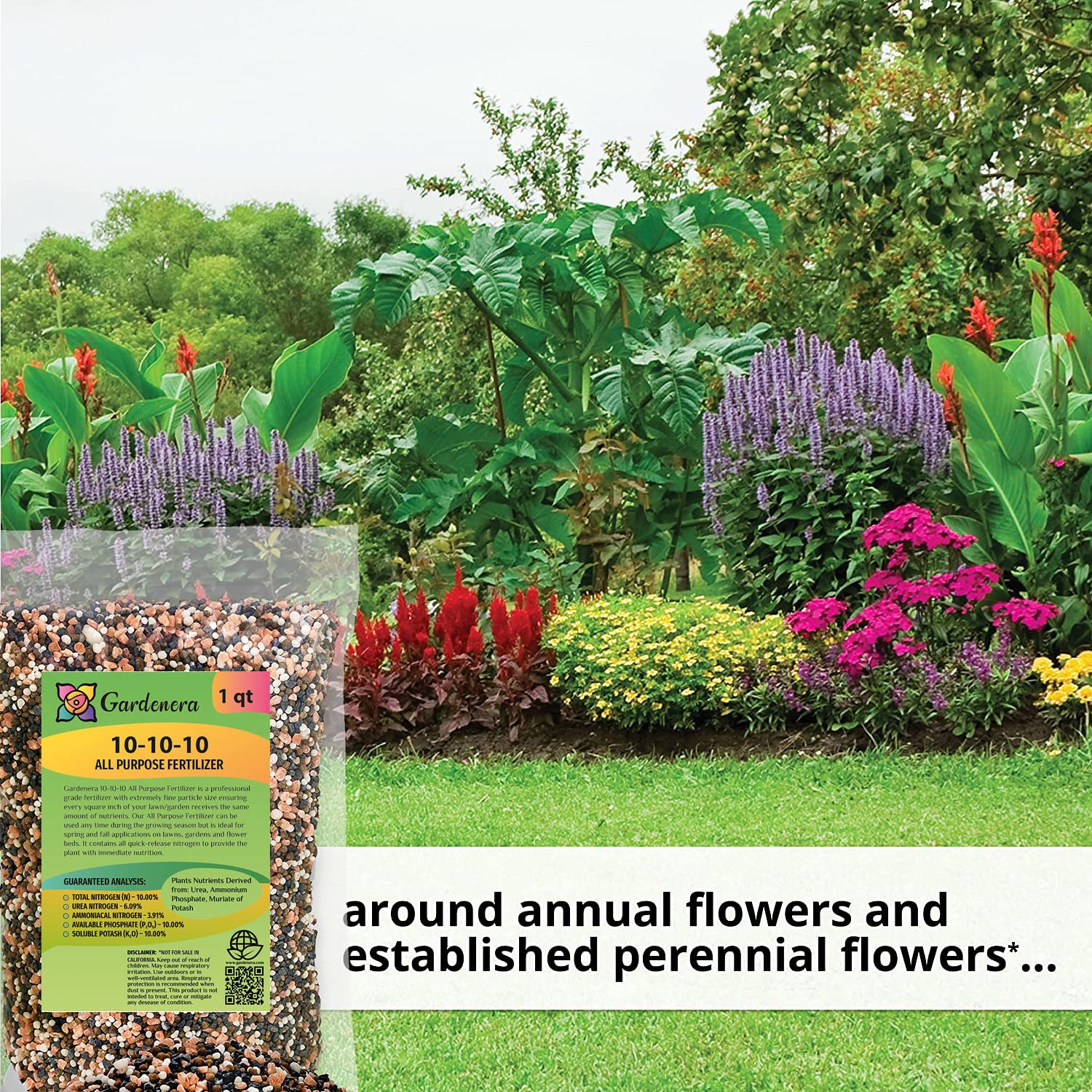 is 10-10-10 fertilizer good for flowering plants All-Purpose Planting and Growing Food 10-10-10 Fertilizer by Gardenera - 20 Quart - Boost Your Garden's Growth