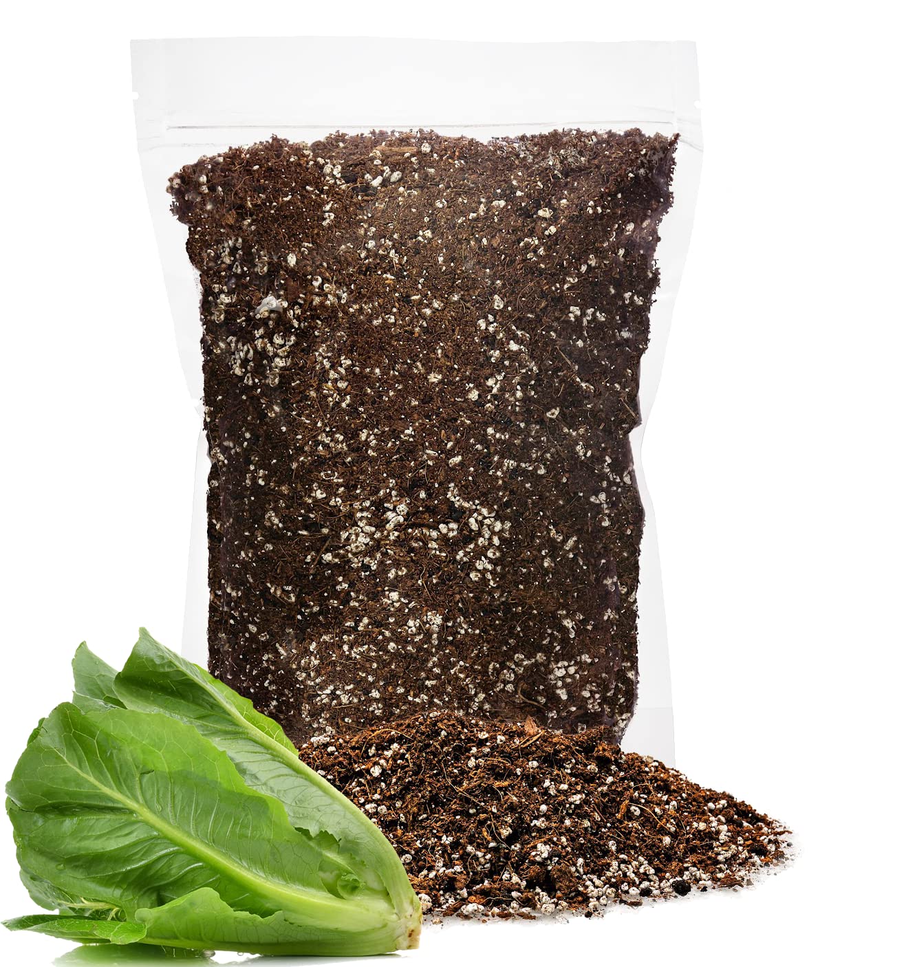 GARDENERA Lettuce Potting Mix - Premium Organic Soil for Growing Crunchy and Fresh Lettuce - 1 QUART