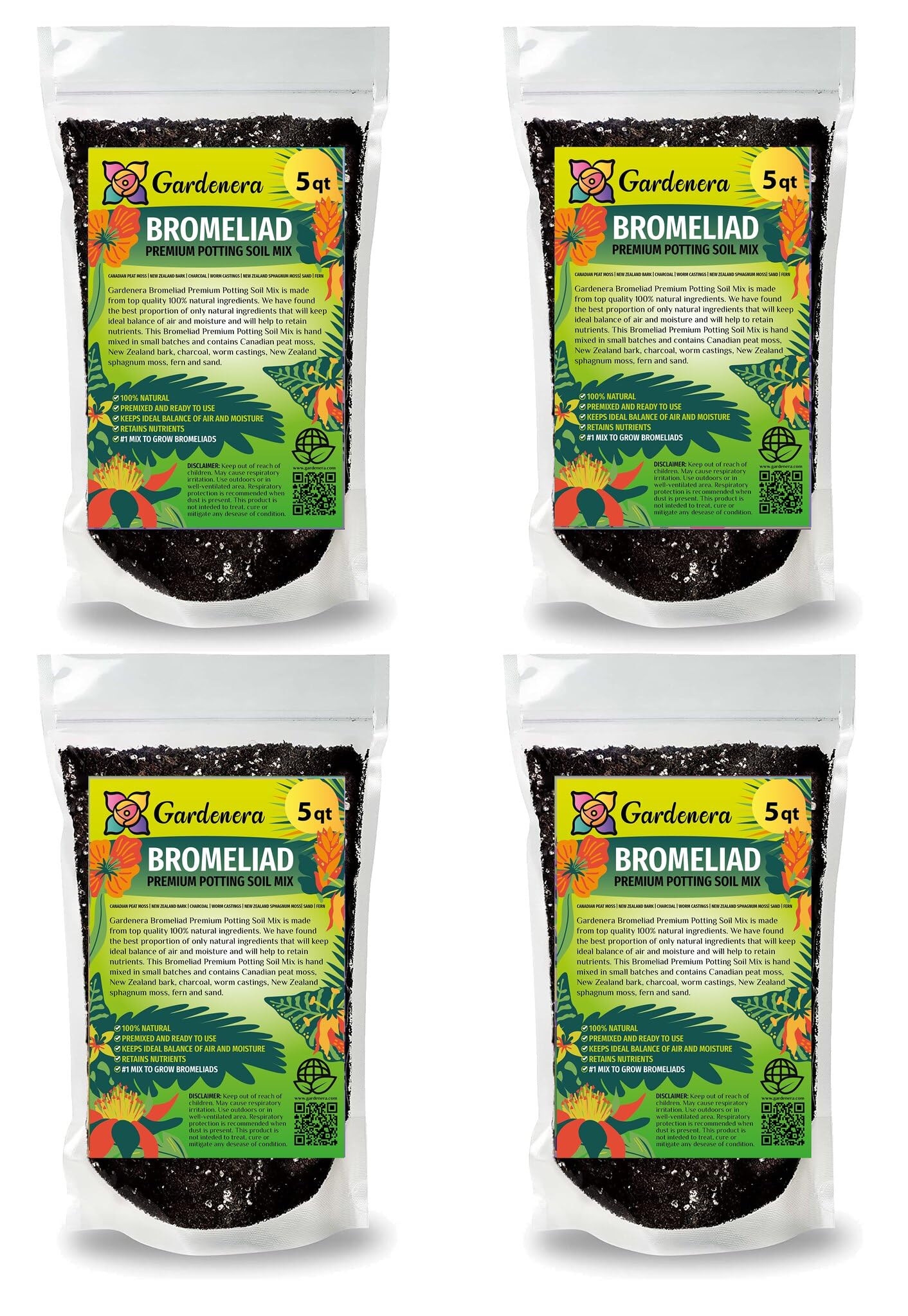 Gardenera Bromeliad Potting Mix - Crafted for Superior Performance and Exquisite Blooms - 10 QUARTS