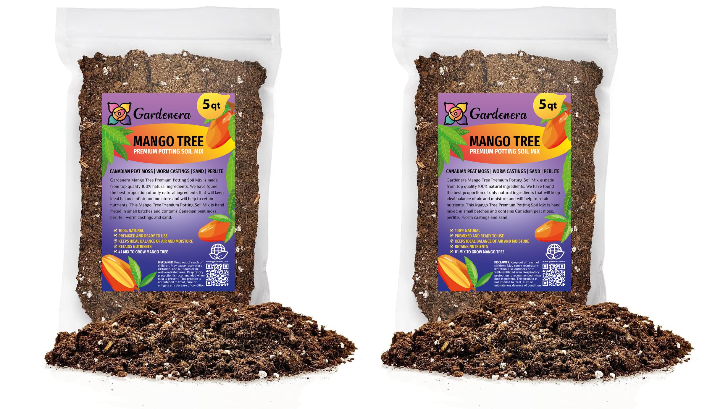 general potting mix Gardenera Mango Tree Potting Soil - All-Natural Blend for Thriving Mango Trees - Boosts Root Health and Delicious Harvests