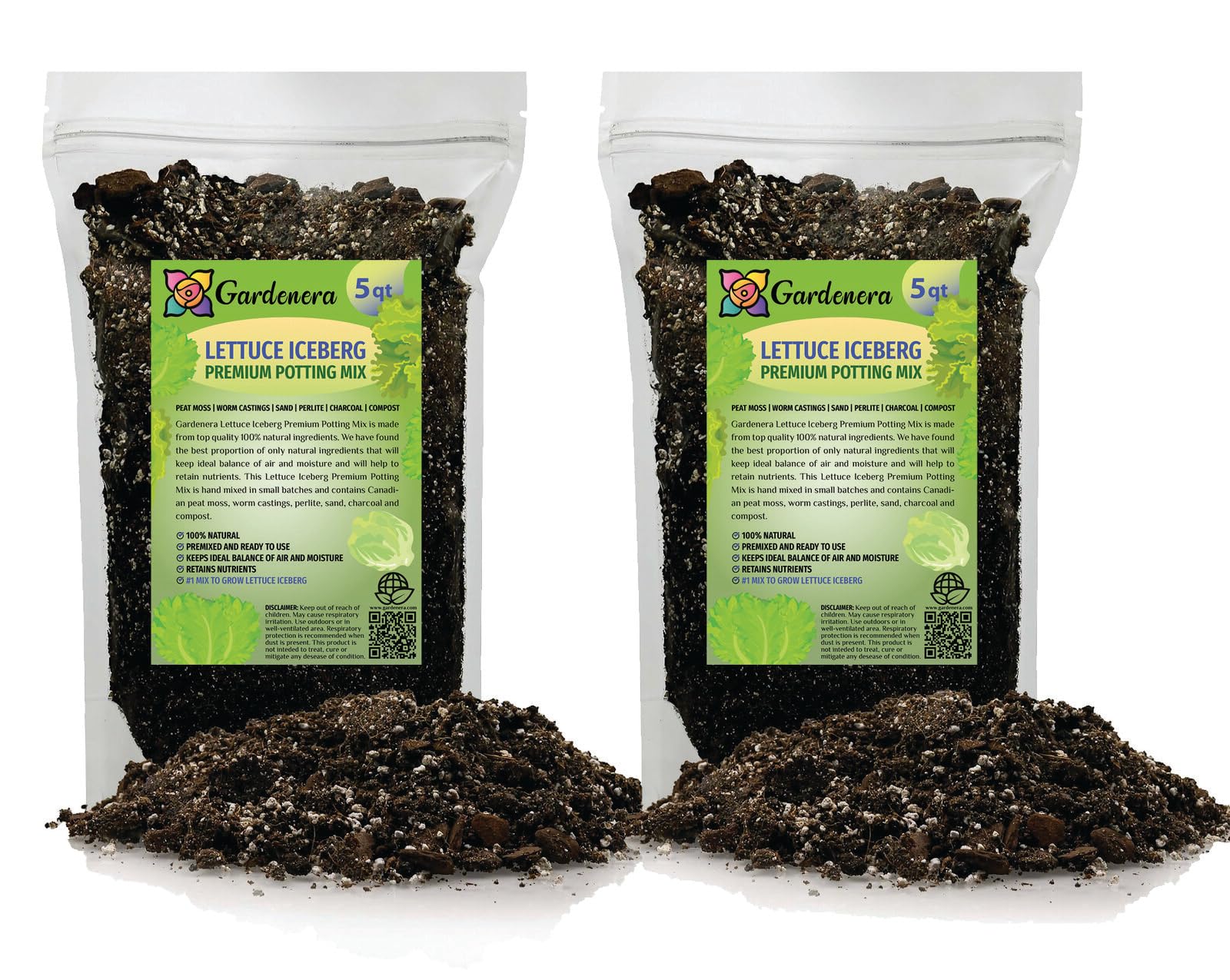potting mix for lettuce GARDENERA Premium Lettuce Iceberg Potting Soil Mix - Perfect Balance of Nutrients, Drainage, and Aeration for Thriving Lettuce