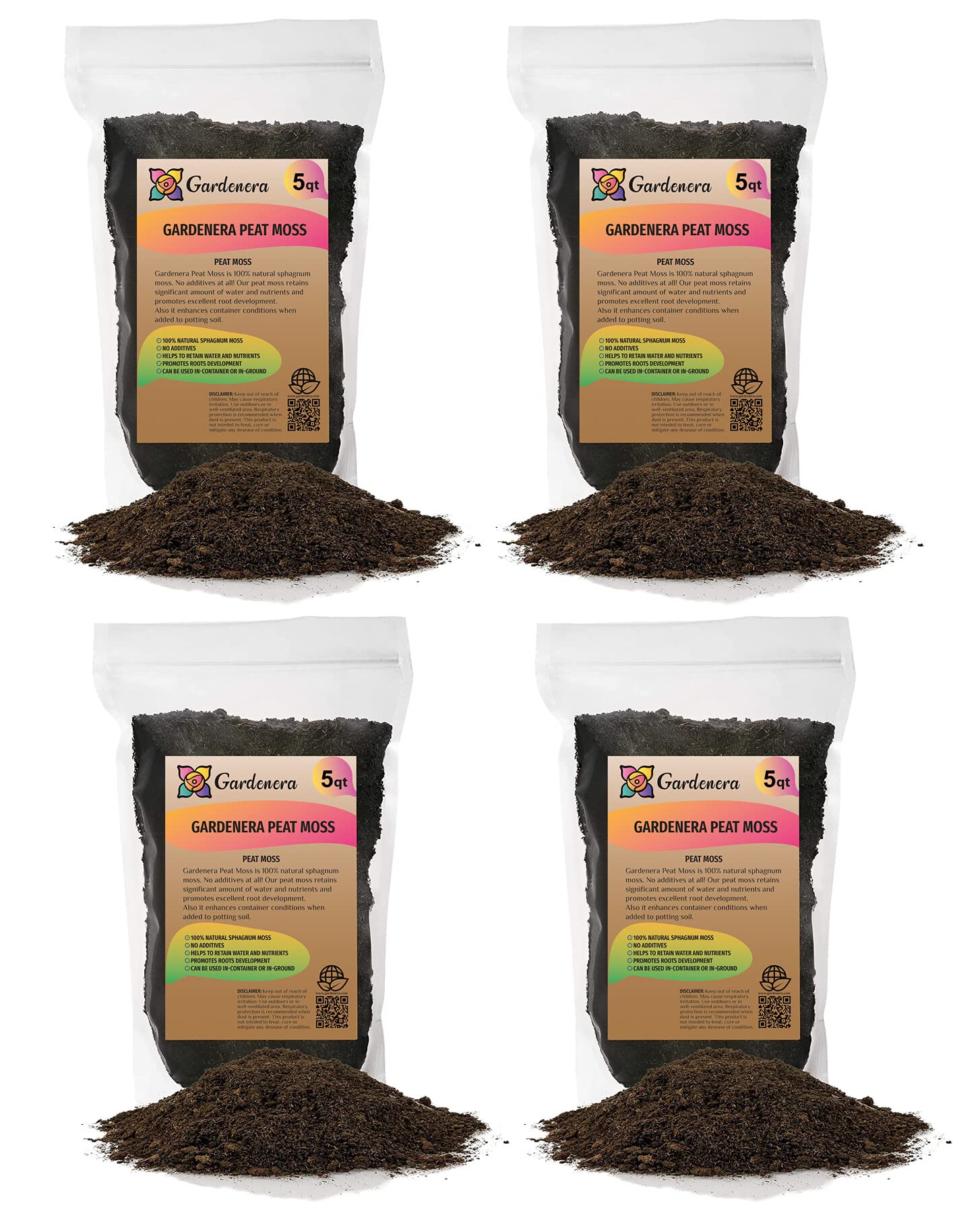 Premium Natural Sphagnum Peat Moss - Gardening Soil Amendment and Carnivorous Plant Soil Media by Gardenera (10 Quart)