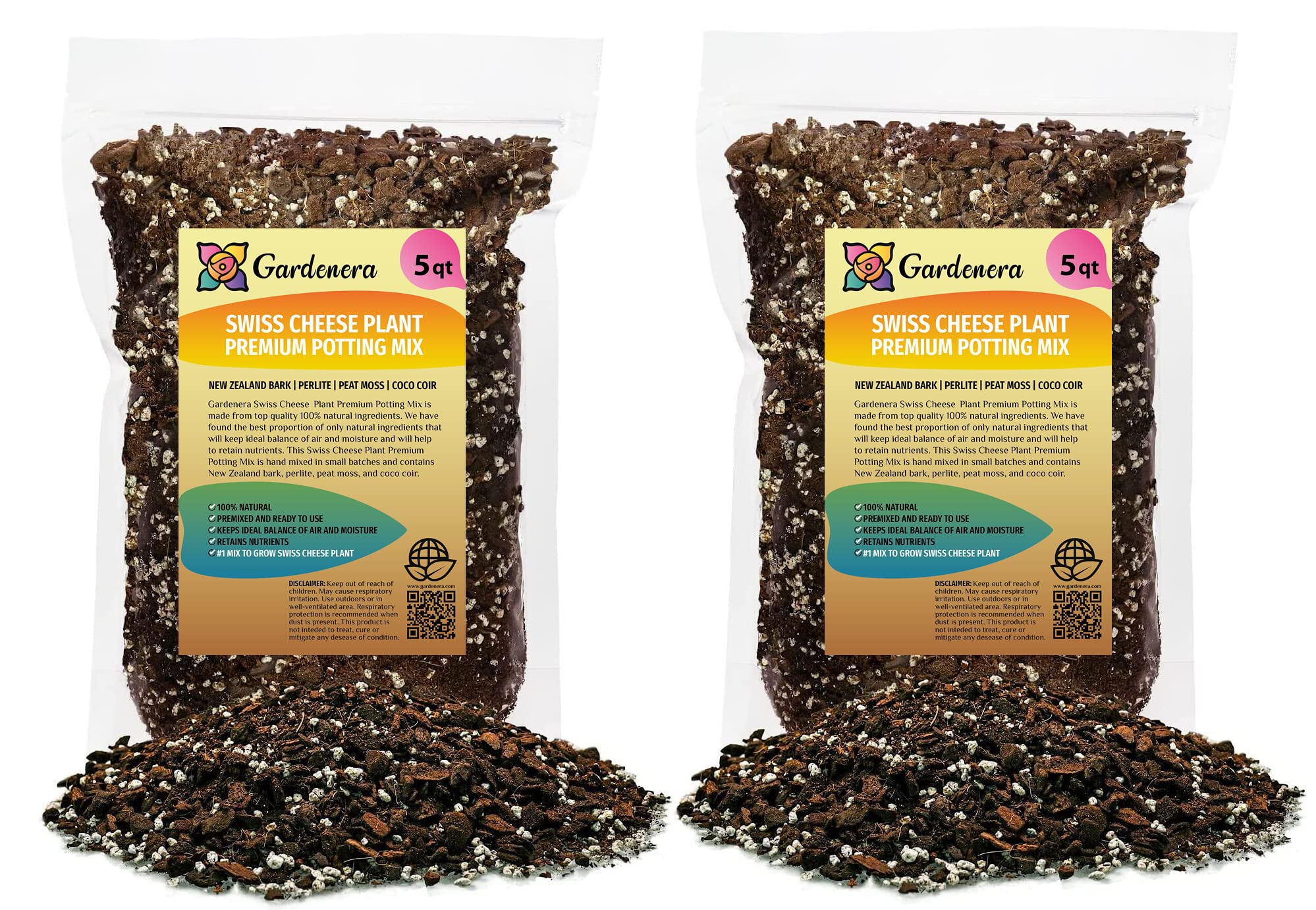 monstera plant potting mix GARDENERA Monstera Swiss Cheese Plant Potting Mix - Monstera Deliciosa Blend for Optimal Nutrients, Aeration, and Drainage