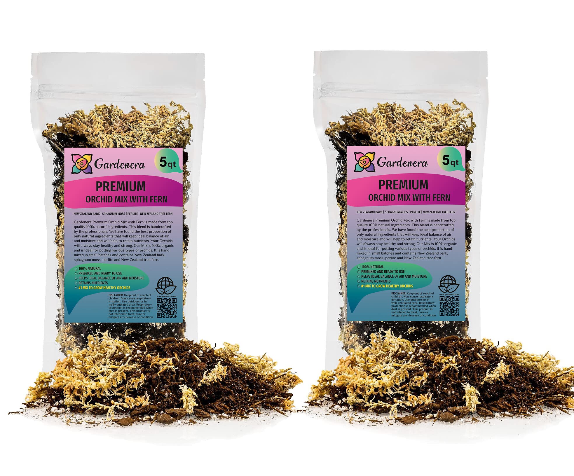 orchid potting mix near me GARDENERA Premium Orchid Potting Soil - 1 QUART - Made with The Finest Ingredients - Fern, Pine Bark, Sphagnum Moss and Perlite