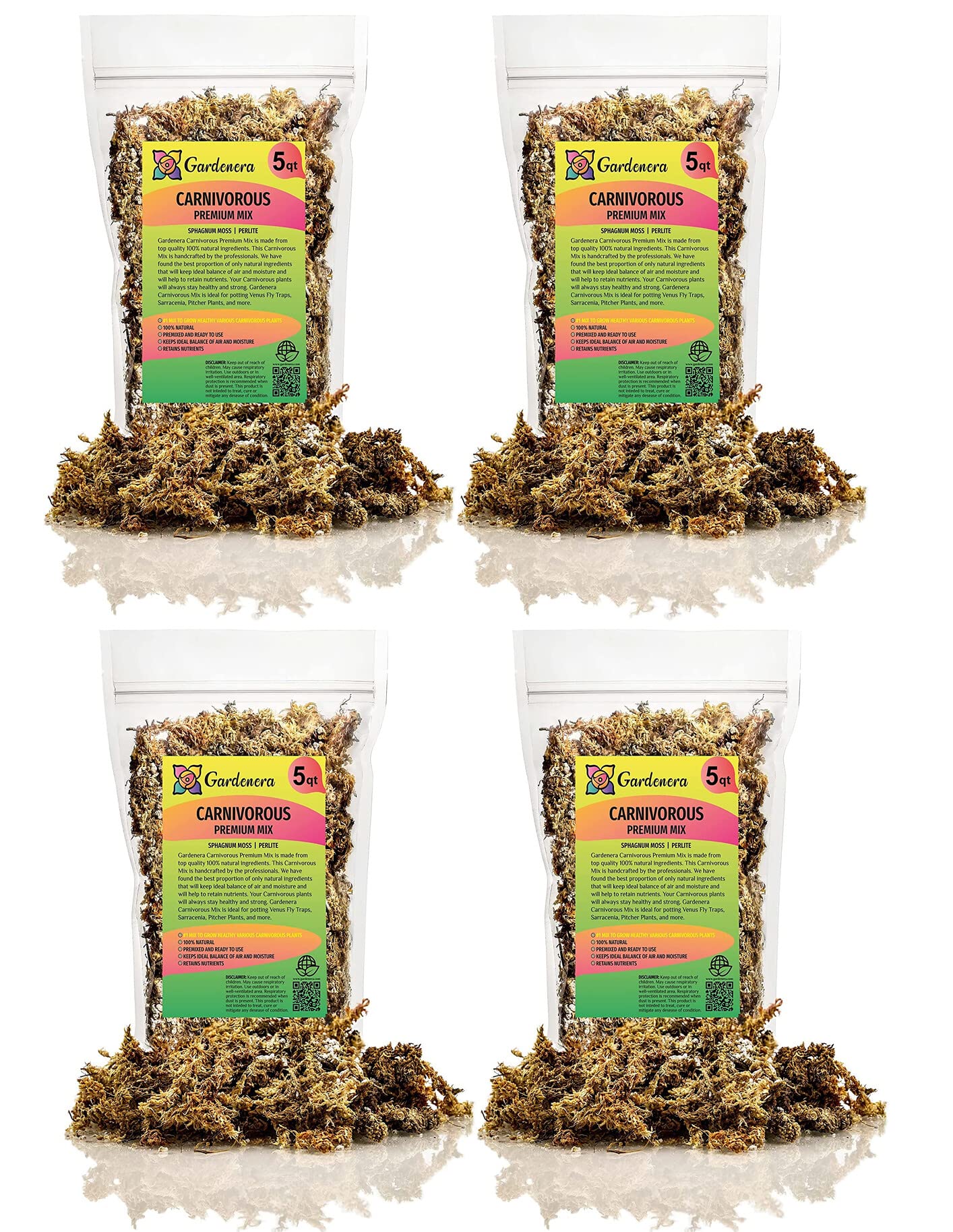 best potting mix for carnivorous plants Gardenera Sphagnum Moss Potting Mix for Carnivorous Plants, Moss and Perlite Blend for Potting Venus Fly Traps, Sarracenia, Pitcher Plants