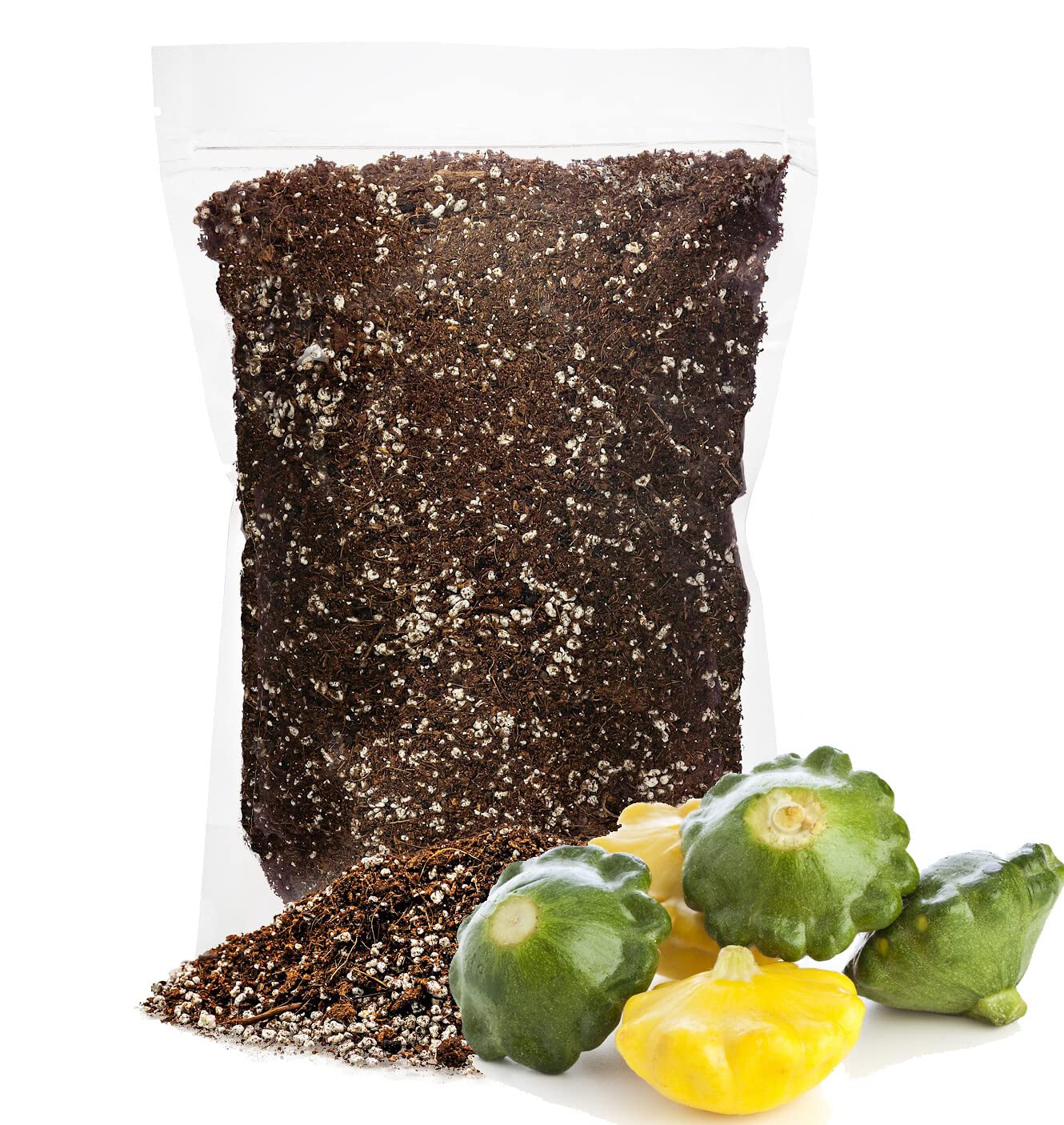 Premium Organic Potting Soil for Pattypans by GARDENERA - (1 Quart Bag)