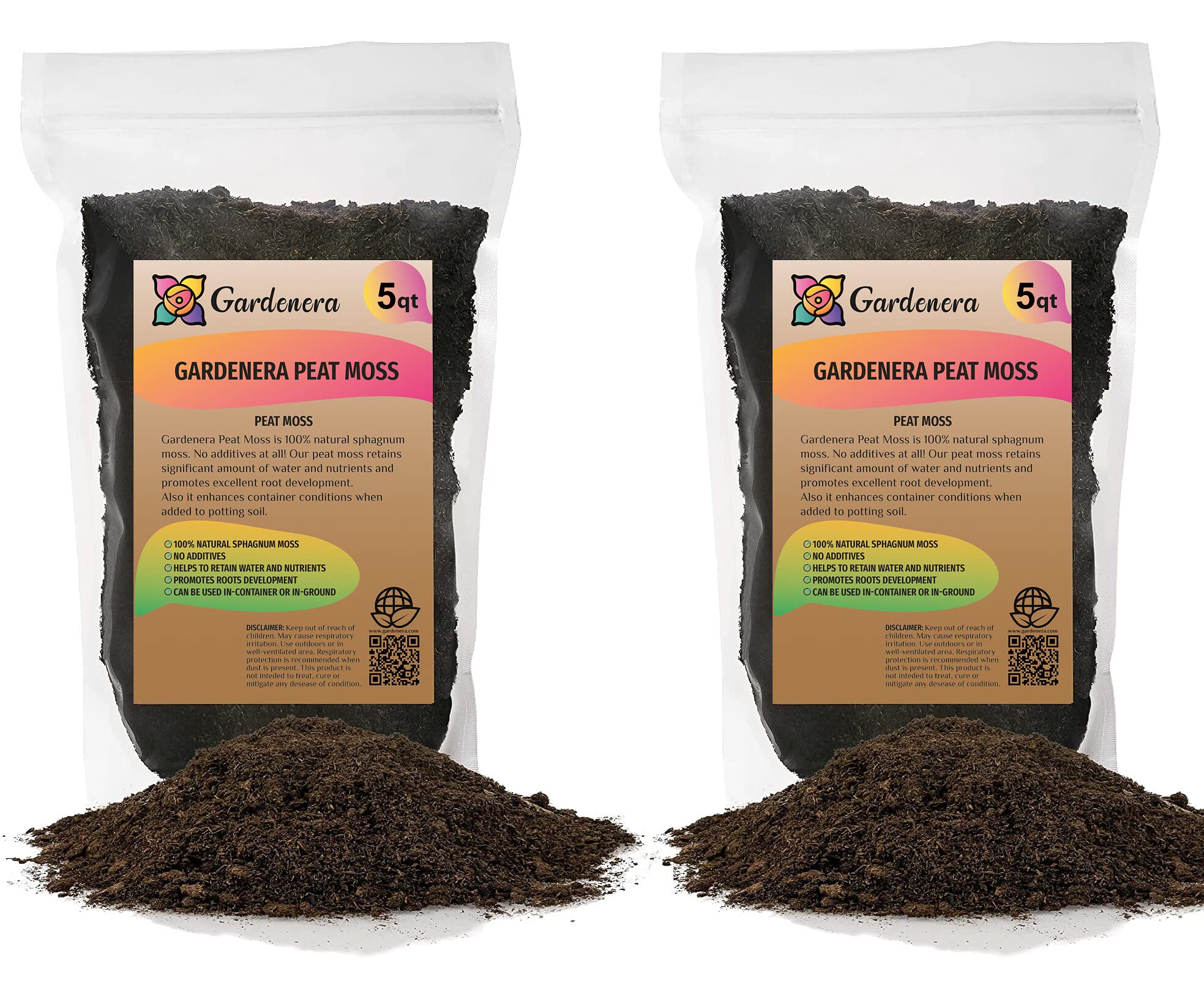 GARDENERA Premium Sphagnum Peat Moss - Perfect Gardening Soil Amendment - 1 QUART