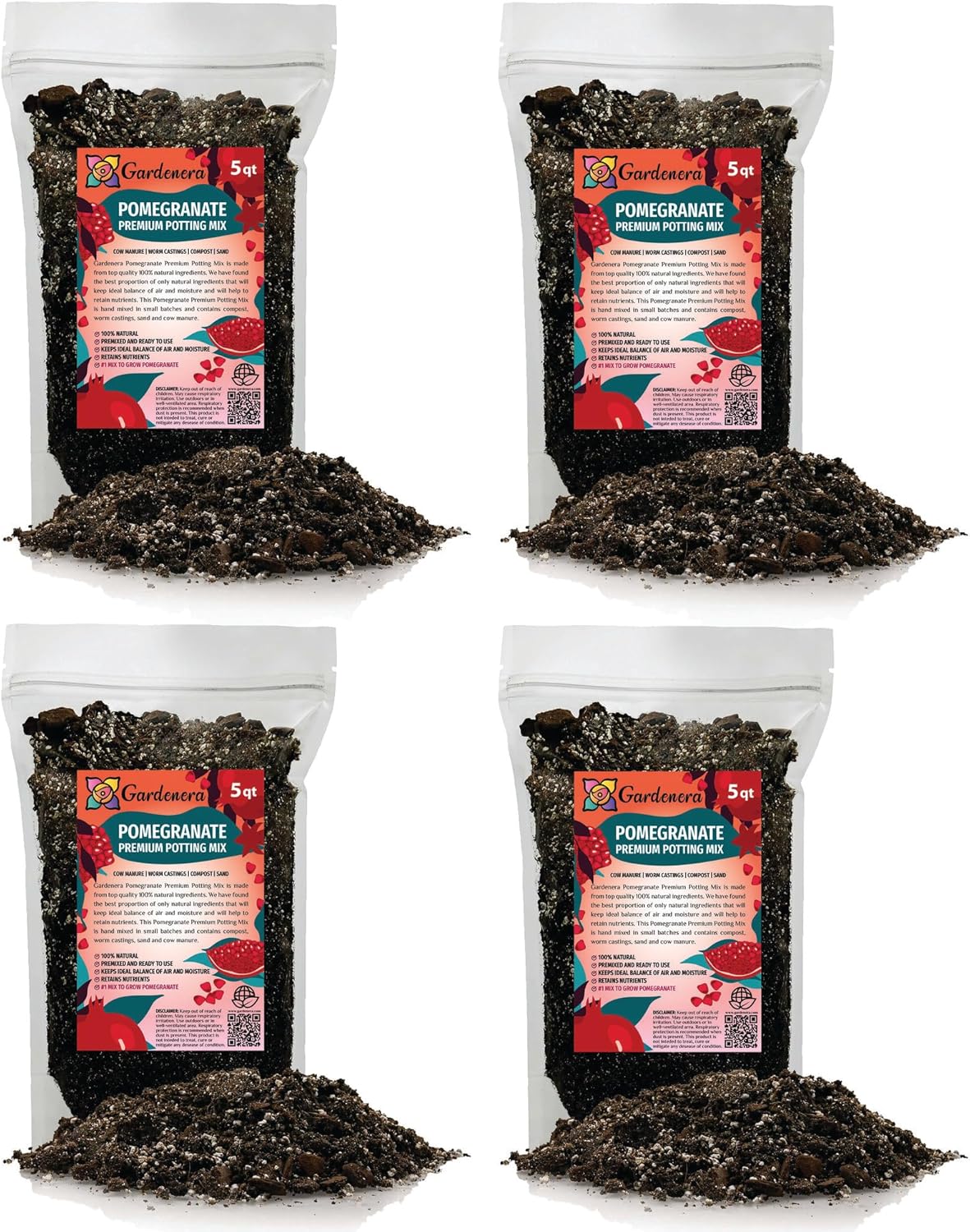 pomegranate plant fertilizer Gardenera Premium Pomegranate Potting Soil Mix - Ideal Nutrient Blend for Growing Robust, Flavorful, and Bountiful Pomegranate Trees