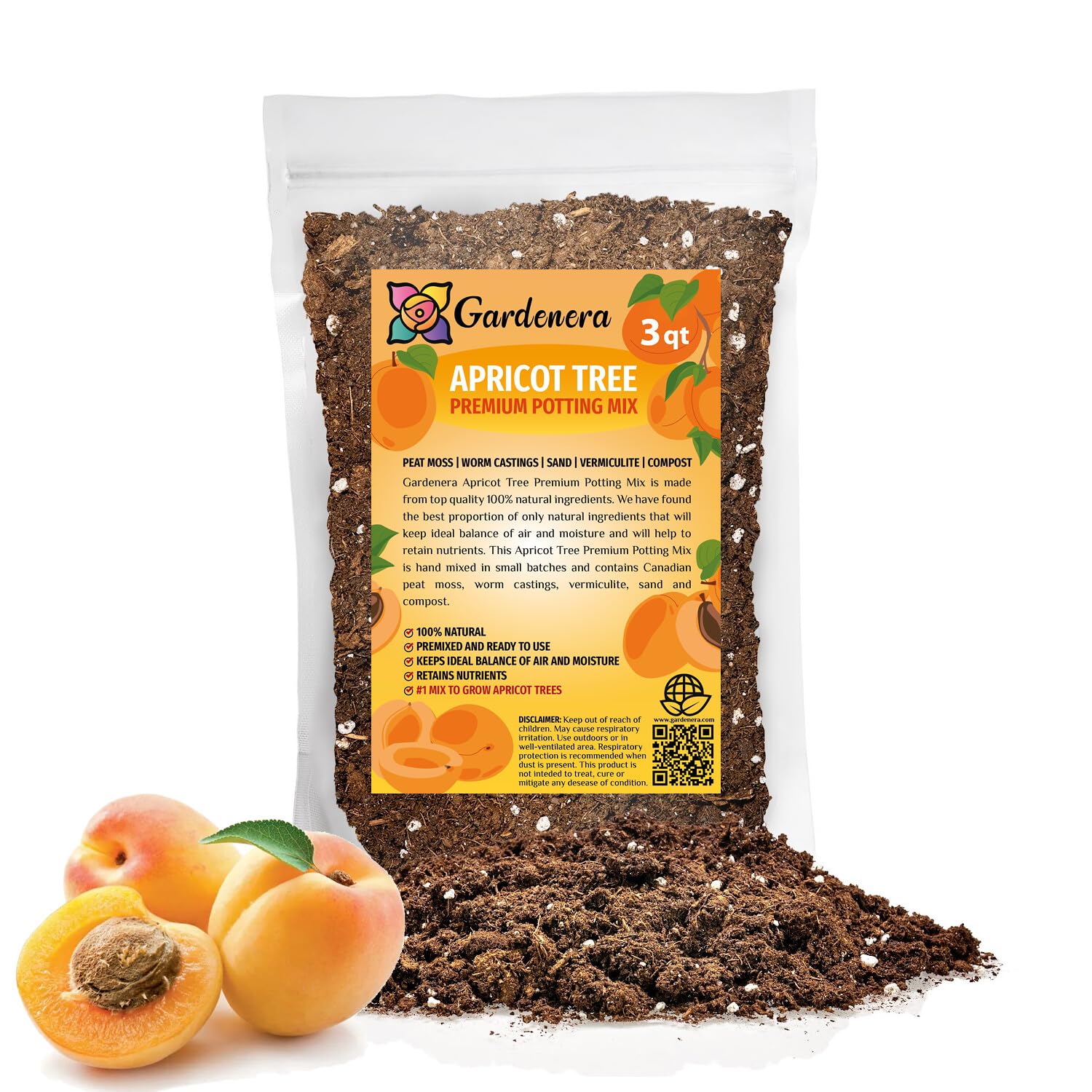 sand and compost mix for potting GARDENERA Premium Apricot Potting Soil Mix - Perfect Balance of Nutrients, Drainage, and Aeration for Thriving Apricot Trees