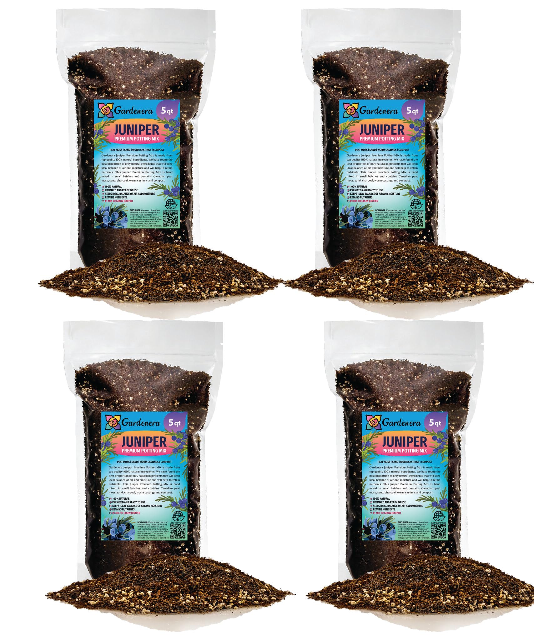 GARDENERA Premium Juniper Potting Soil Mix - Perfect Balance of Nutrients, Drainage, and Aeration for Healthy Juniper Trees - 10 QUART