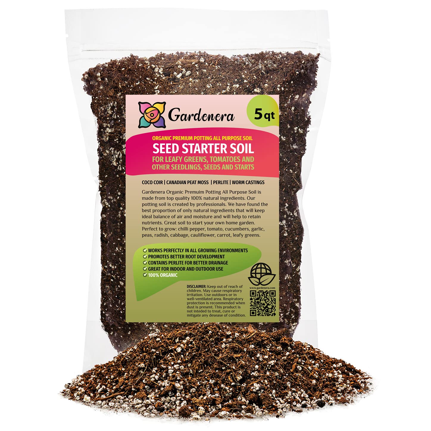 plant seeds in potting mix PREMIUM Organic Seed Starter Soil - 10 QUART