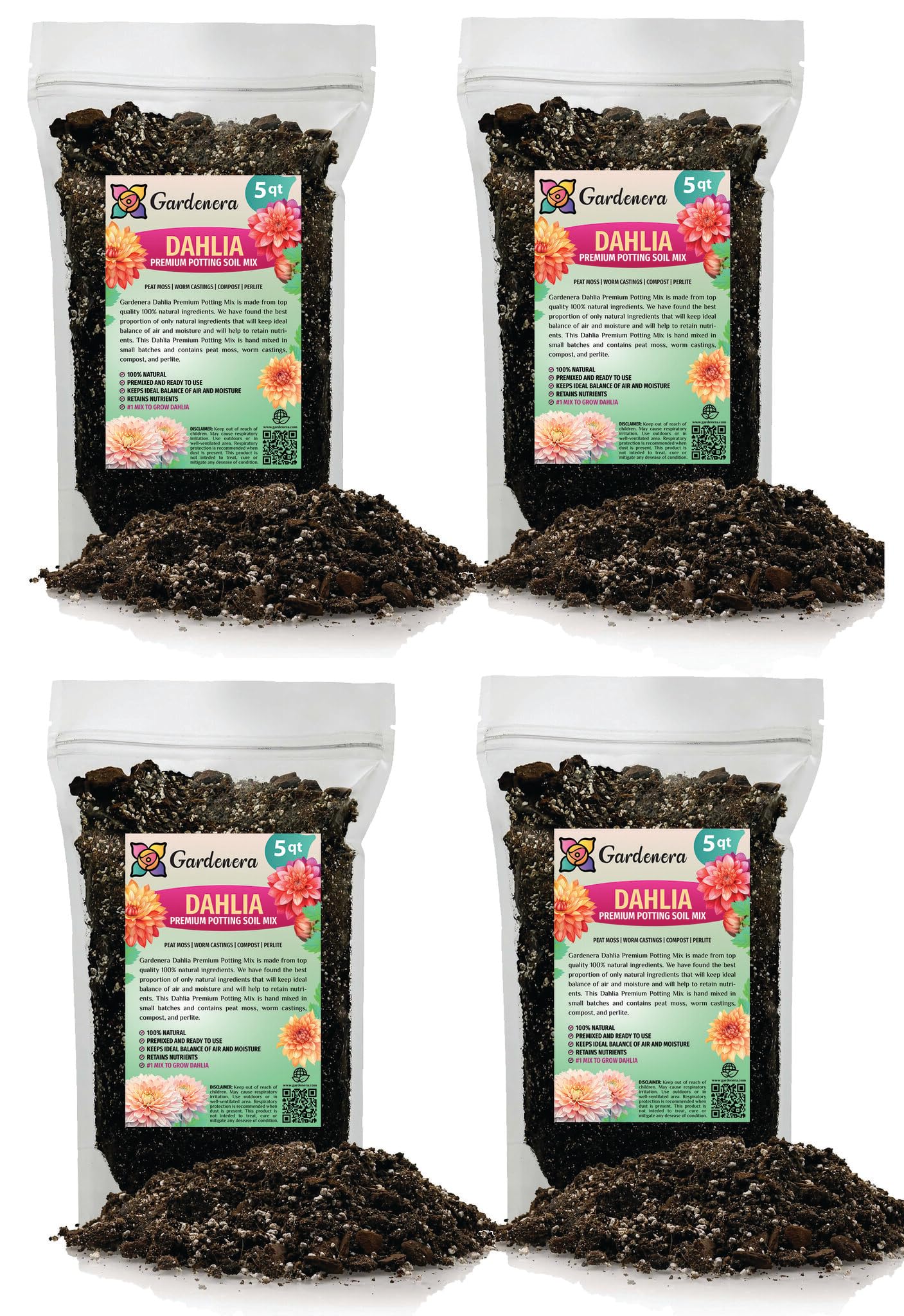 potting mix for dahlias Expert DAHLIA Potting Soil Mix by Gardenera - Enhance Growth and Color - Perfect Balance of Nutrients and Drainage