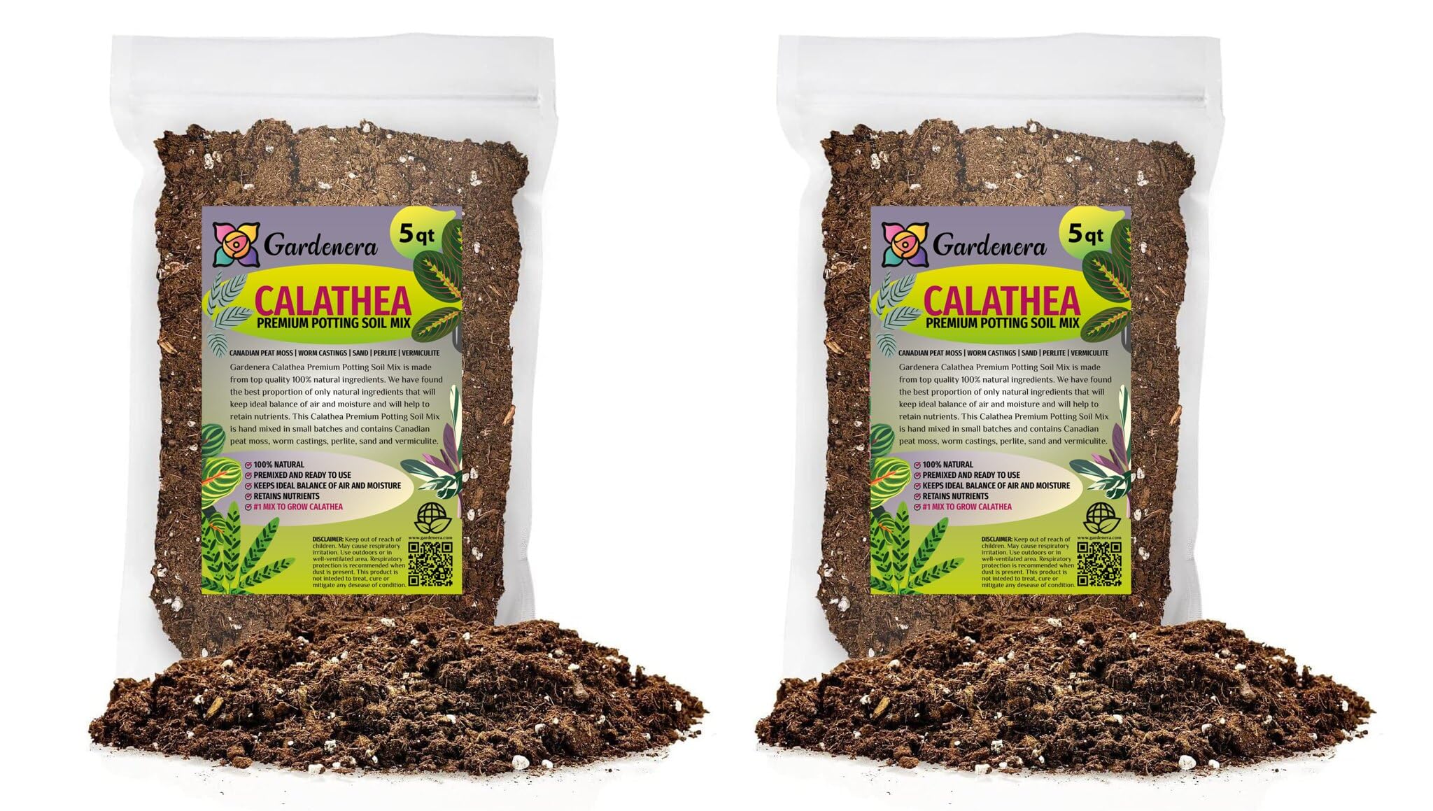best potting mix for calathea GARDENERA Calathea Plant Potting Soil - Experience Captivating Foliage and Vibrant Growth with Professional Grade Mix