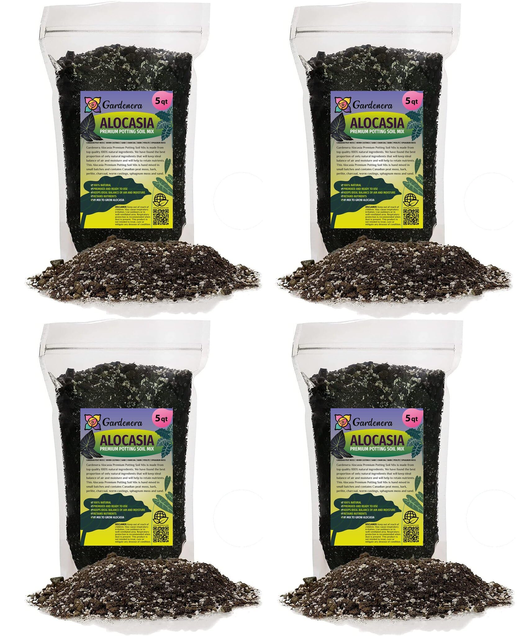 potting mix alocasia Gardenera Alocasia Plant Potting Soil - All-Natural Blend for Thriving Alocasia Plants - Boosts Root Health and Distinctive Foliage