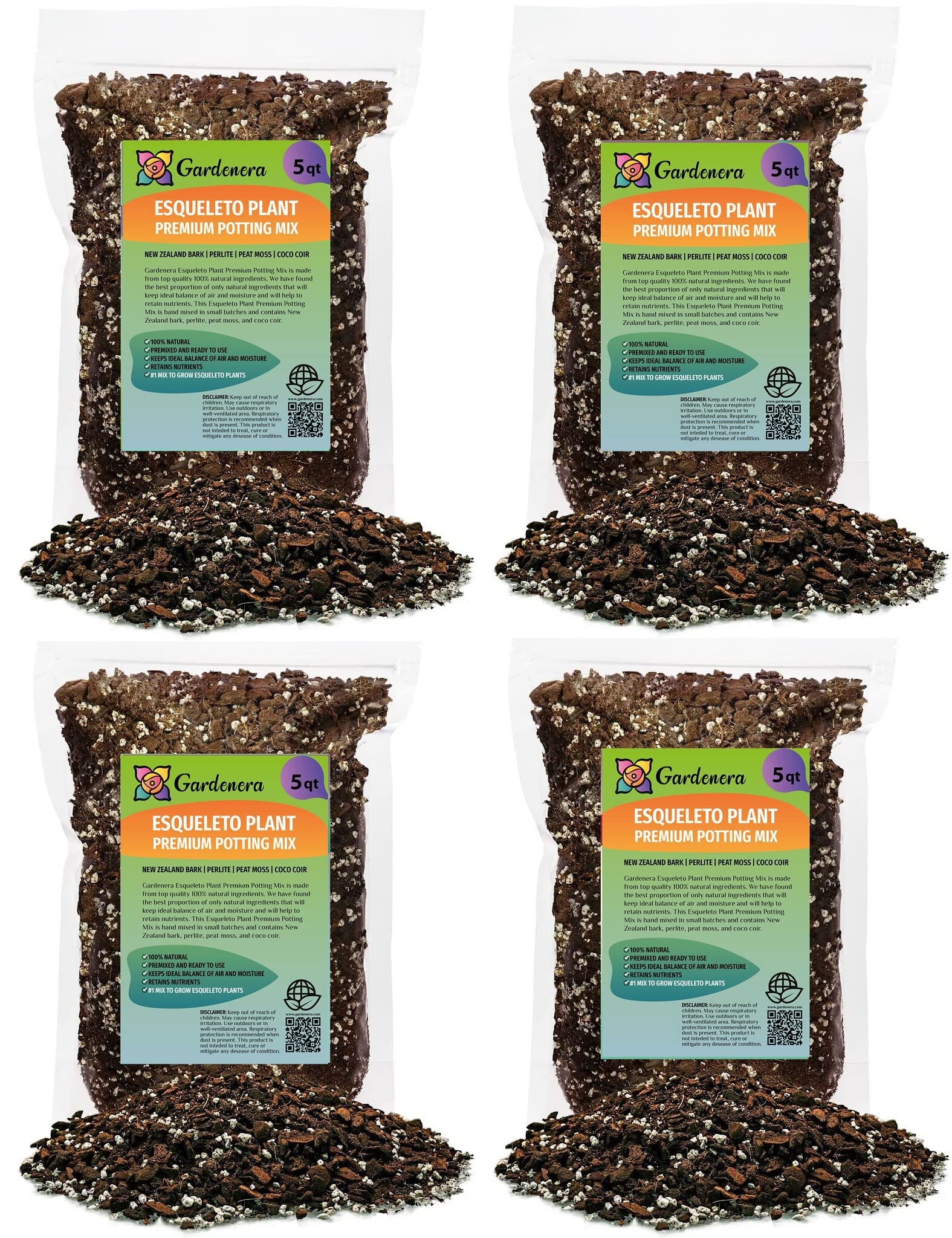 GARDENERA Monstera Esqueleto Soil Mix - Specially Formulated for Strong Root Development - 2 Quart