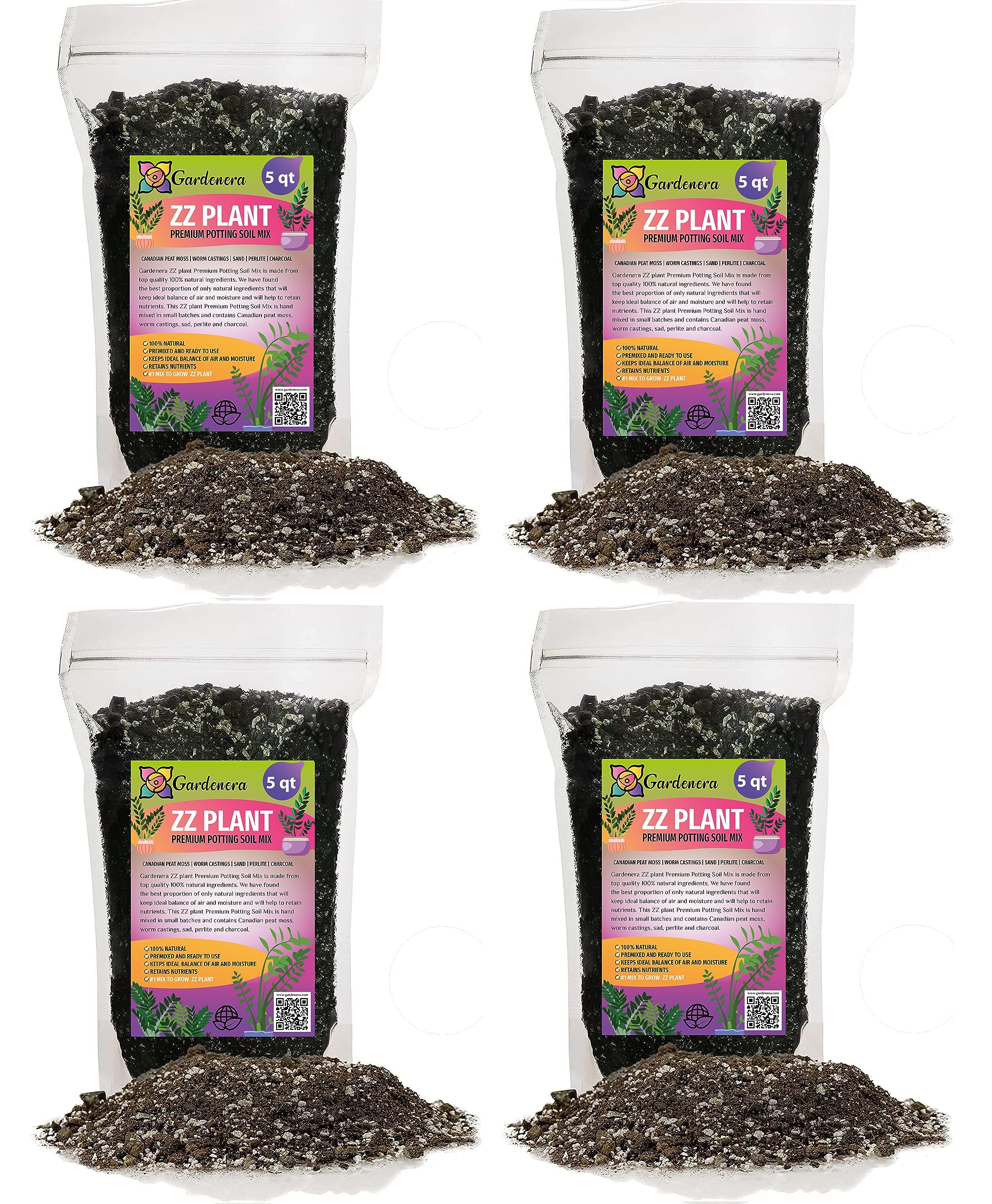 Gardenera Premium ZZ Plant Expert-Grade Soil - Fast-Draining Formula Ensuring Long-Lasting Plant Vitality - 10 QUARTS