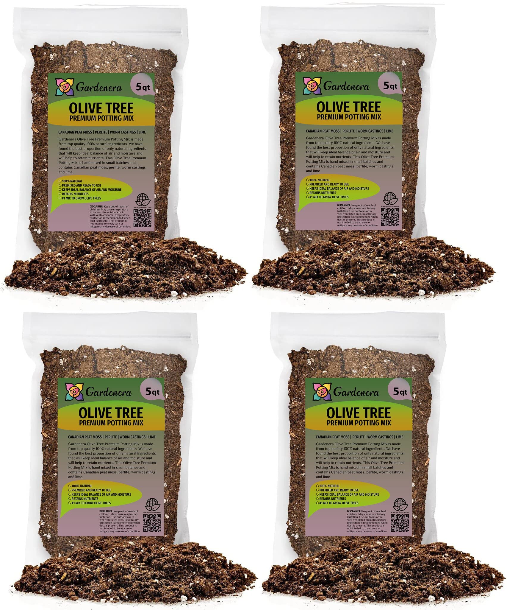 Premium Potting Mix for Olive Trees by Gardenera - 3 QUART - Nourish and Strengthen Roots, Promoting Resilience and Abundant Harvests