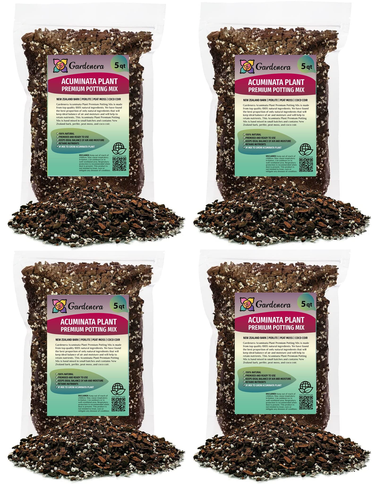 PREMIUM Monstera Acuminata Soil Mix - Expertly Formulated for Strong and Healthy Roots by Gardenera - 2 Quart