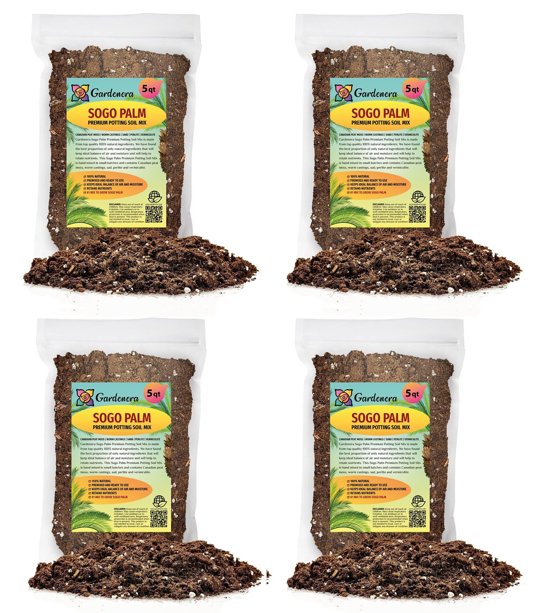 best potting soil for palm plants Gardenera Sogo Palm Plant Potting Soil - All-Natural Blend for Thriving Sogo Palm Plants - Boosts Root Health and Distinctive Form