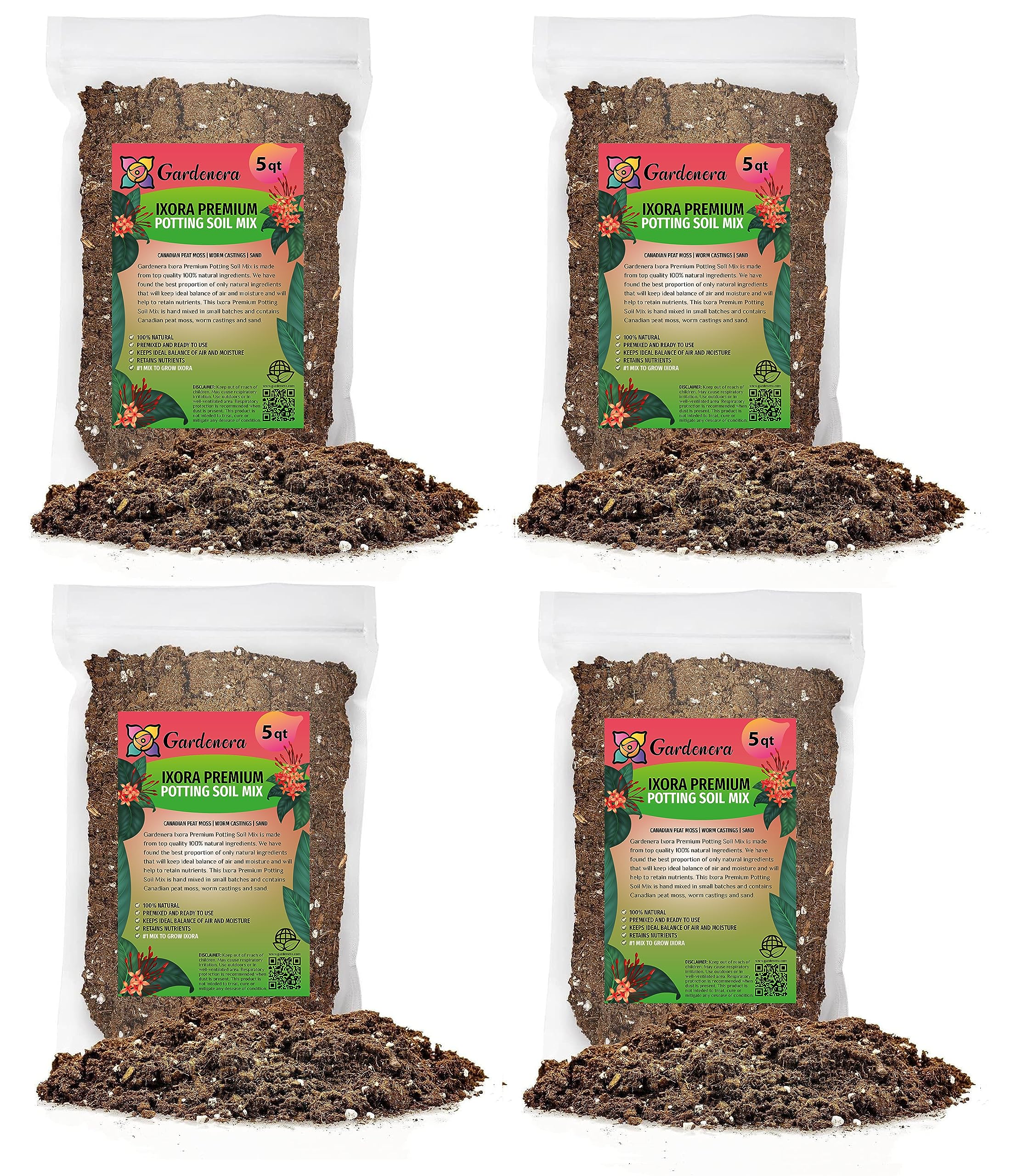 ixora flower seeds Gardenera Ixora Plant Potting Soil - All-Natural Blend for Thriving Ixora Plants - Boosts Root Health and Vibrant Blossoms