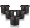 Gardenera Premium Aeration Fabric Pots - 2 Gallon Grow Bags for Vegetables, Flowers, and Plants (Black), Made with Durable and Breathable Fabric Material - Set of 5
