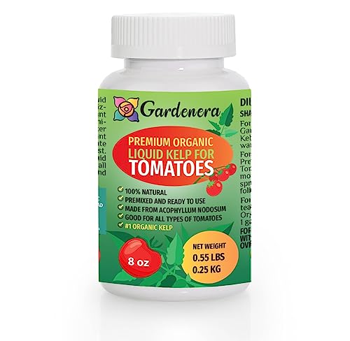 Gardenera Premium Organic Kelp Concentrate for Tomato Plants - 8 oz - Amplify Tomato Size and Taste for a Satisfying Harvest