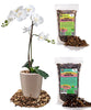 Orchid Growing Kit - Self Watering Planter + Orchid Soil Mix + Sphagnum Moss
