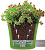 Santino Self Watering Planter Arte 8.6 Inch Red-Pearl/Black Flower Pot