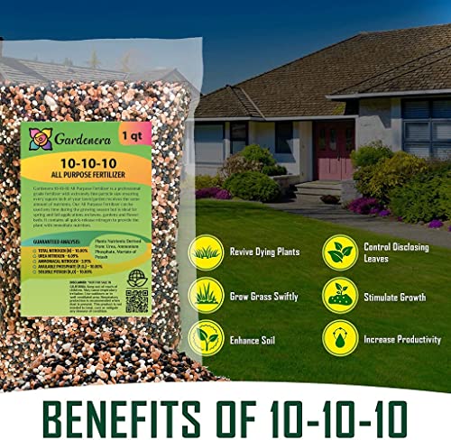 Organic Gardening Made Easy with 10-10-10 Granular Fertilizer by Gardenera - A Safe and Effective Solution for All Your Gardening Needs - 4 Quart
